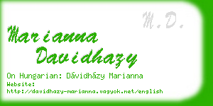 marianna davidhazy business card