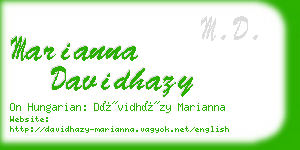 marianna davidhazy business card